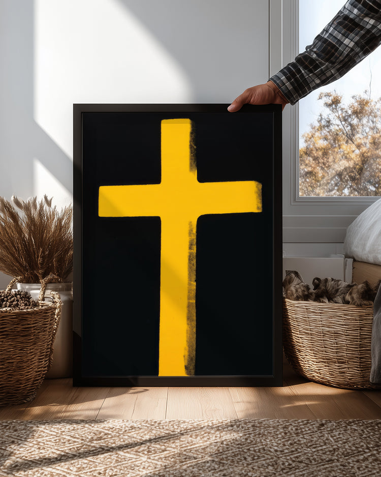 Yellow Cross Poster Tablosu