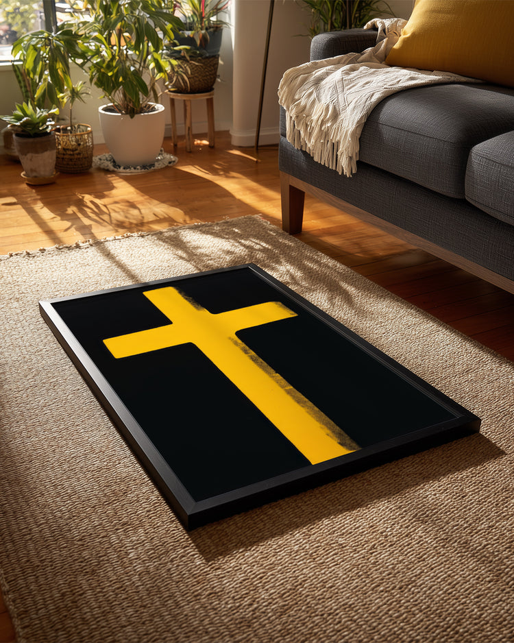 Yellow Cross Poster Tablosu