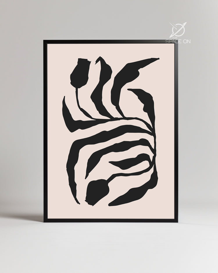 Zebra Flora Poster Tablosu