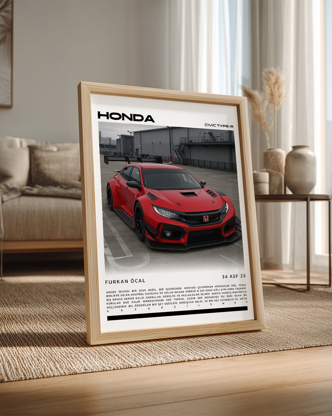 Kişiselleştirilebilir Araba Poster Tablo
