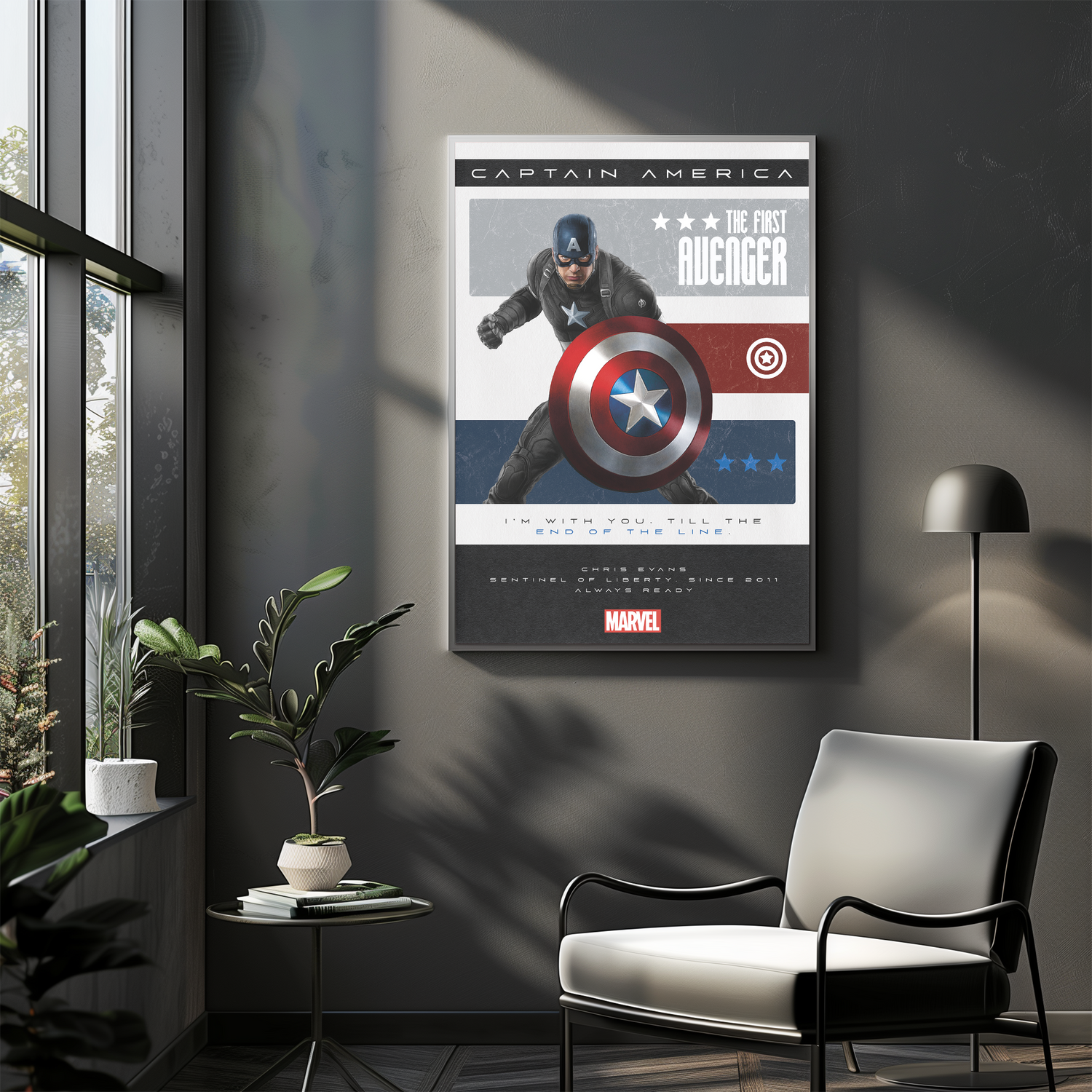 Captain America Poster Painting