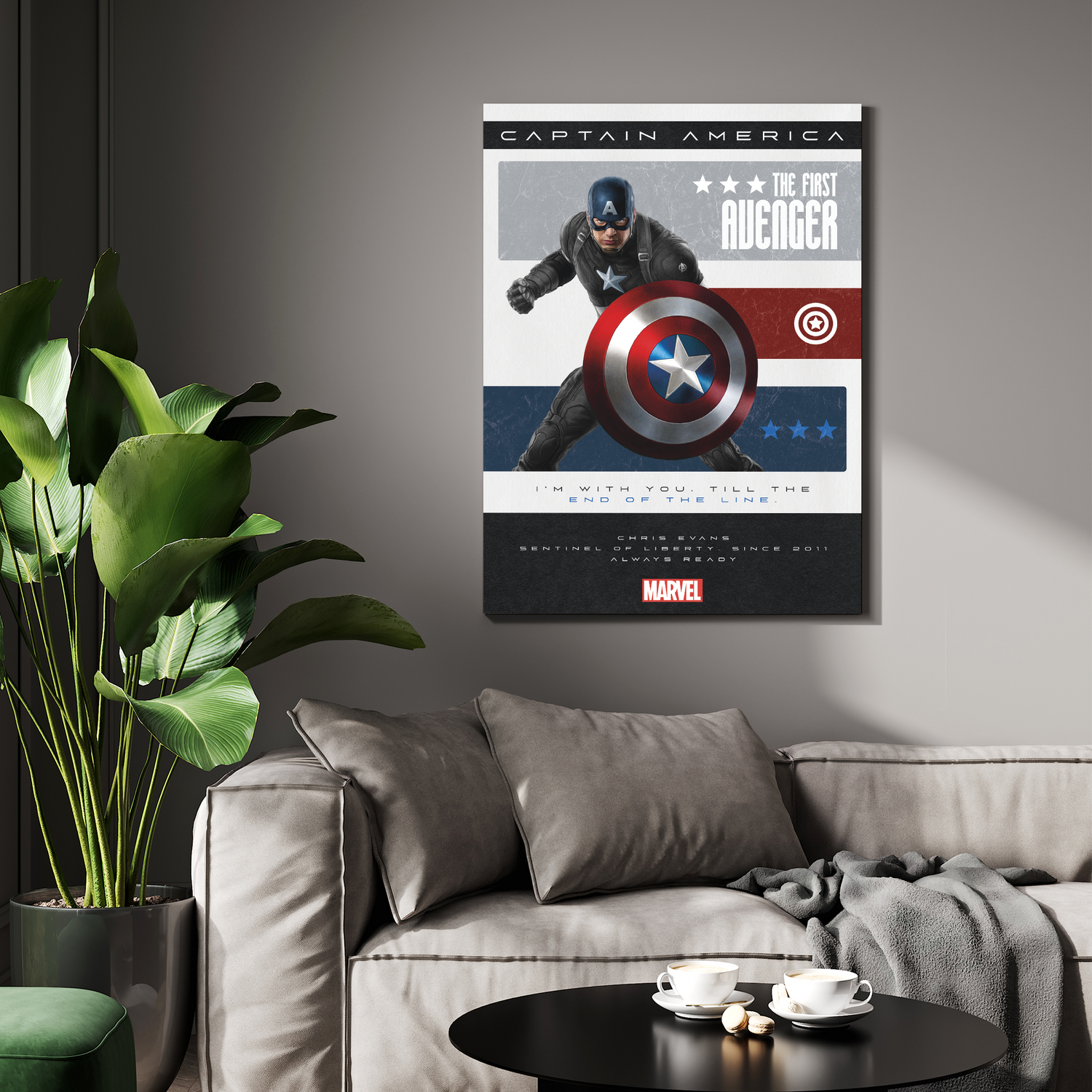 Captain America Poster Painting
