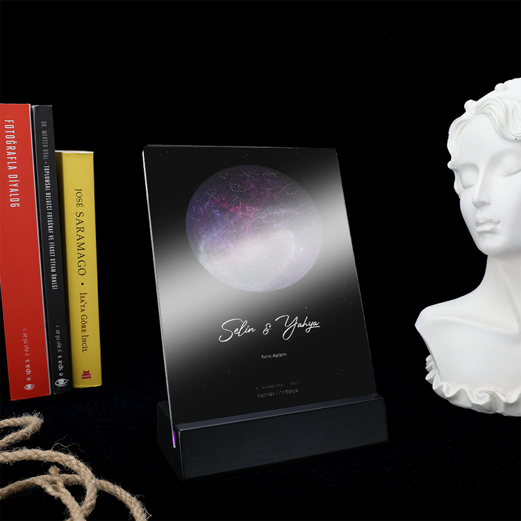 Yıldız Haritası (Galaksi) Pleksi Konsept Kutu