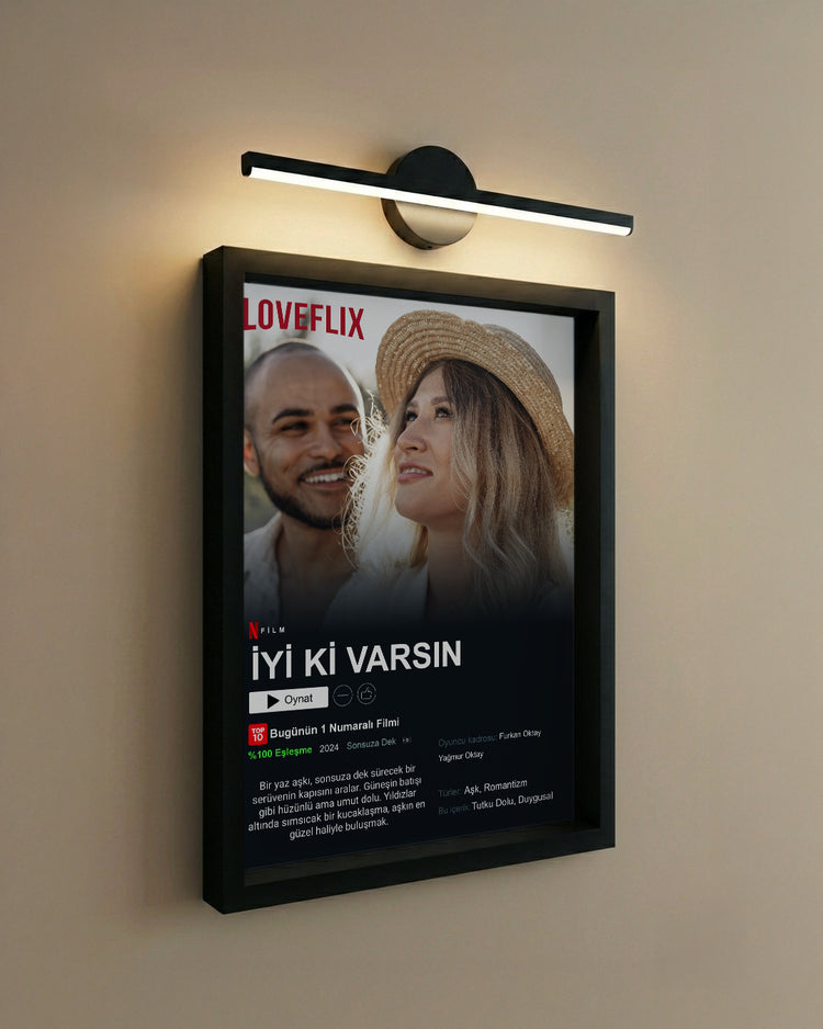 Pilli LED Tablo Işığı (Aplik)