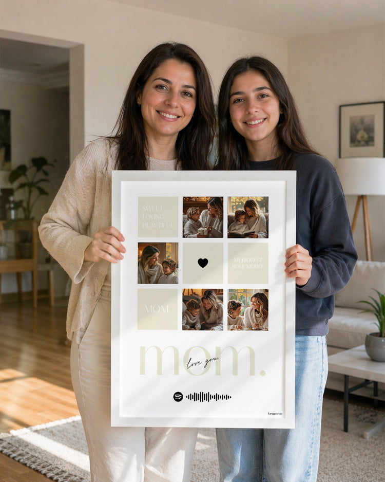 Annelere Özel 5 Fotoğraflı Kolaj Poster Tablo