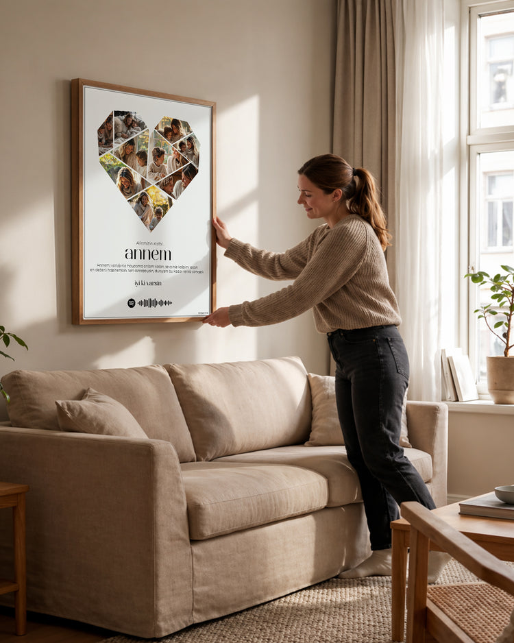 Annelere Özel 1-9 Fotoğraflı Kolaj Poster Tablo