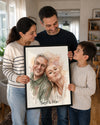 Kişiye Özel İsimli Baba Suluboya Sanat Poster Tablosu