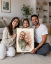 Kişiye Özel İsimli Baba Suluboya Sanat Poster Tablosu