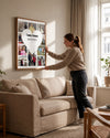 10 Fotoğraflı Canım Annem Kalp Kolaj Poster Tablosu Poster Tablosu