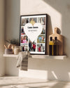 10 Fotoğraflı Canım Annem Kalp Kolaj Poster Tablosu Poster Tablosu