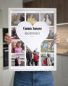 10 Fotoğraflı Canım Annem Kalp Kolaj Poster Tablosu Poster Tablosu