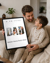3 Fotoğraflı O En İyisi DAD Yazılı Poster Tablosu Poster Tablosu