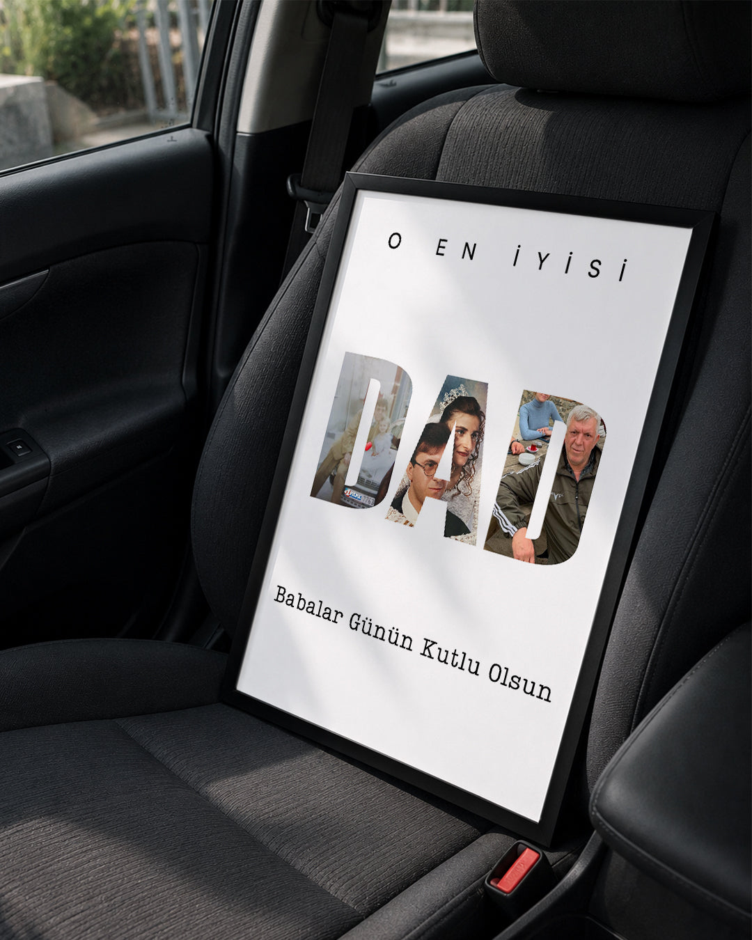 3 Fotoğraflı O En İyisi DAD Yazılı Poster Tablosu Poster Tablosu