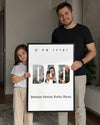 3 Fotoğraflı O En İyisi DAD Yazılı Poster Tablosu Poster Tablosu
