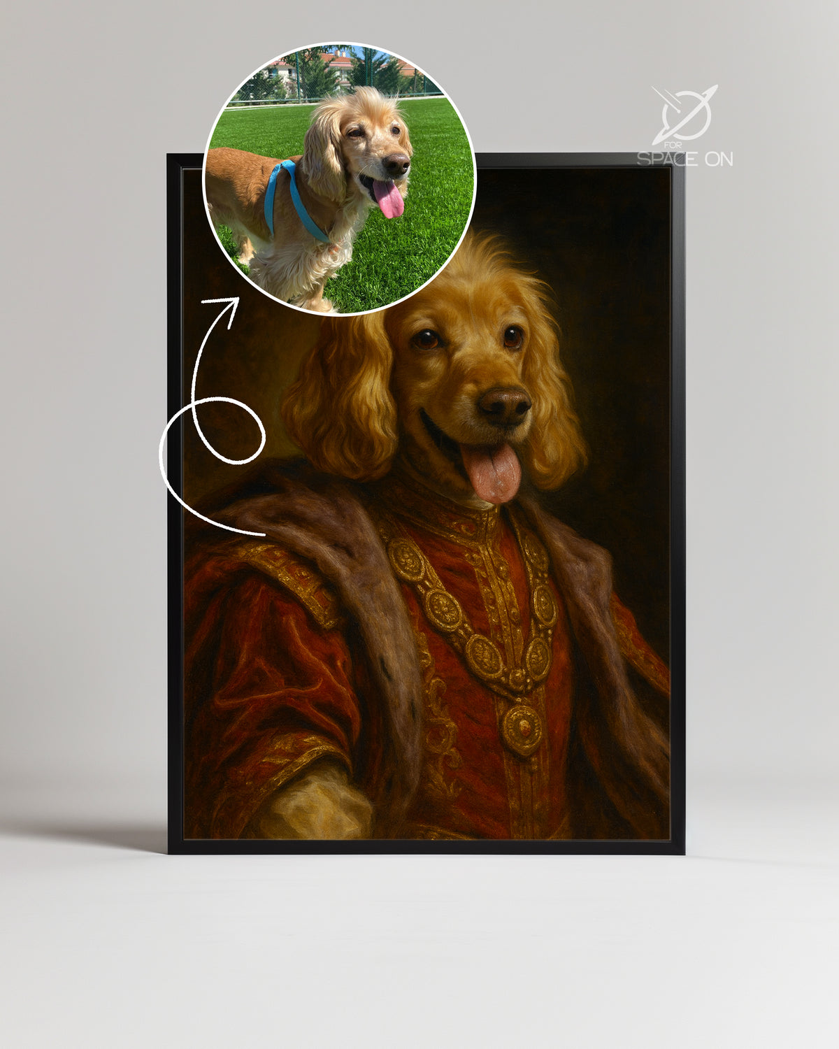 Asil Pati Kraliyet Portresi Poster Tablosu