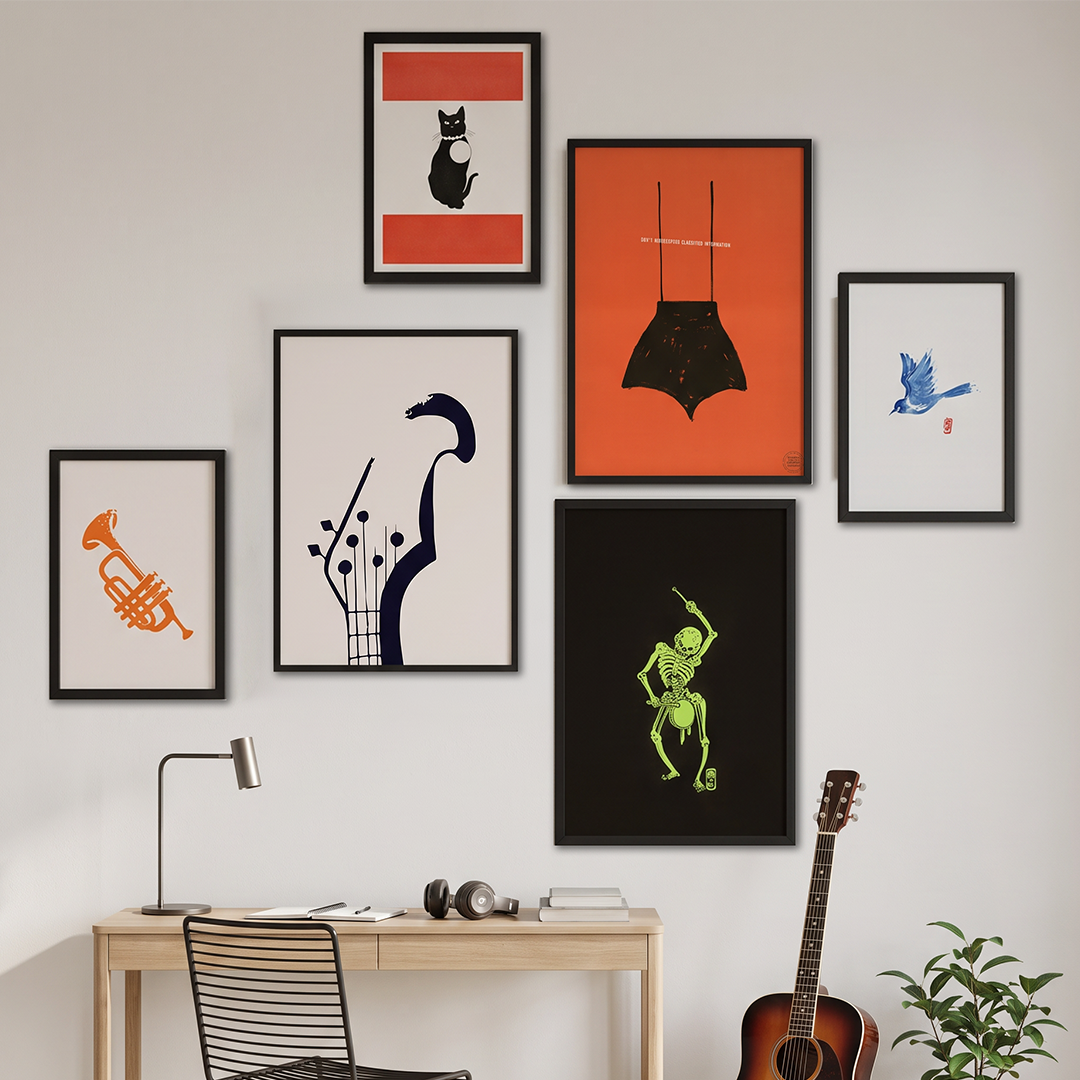 Minimalist 6'lı Poster Tablo Seti