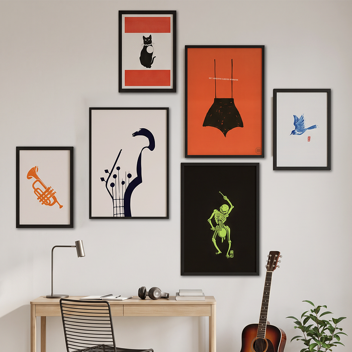 Minimalist 6'lı Poster Tablo Seti