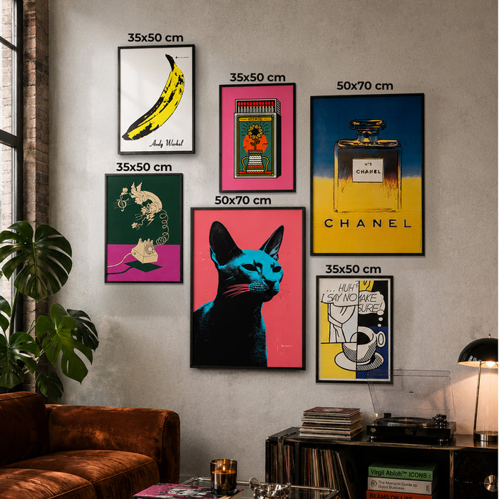 Pop Art 6'lı Poster Tablo Seti ölçüleri