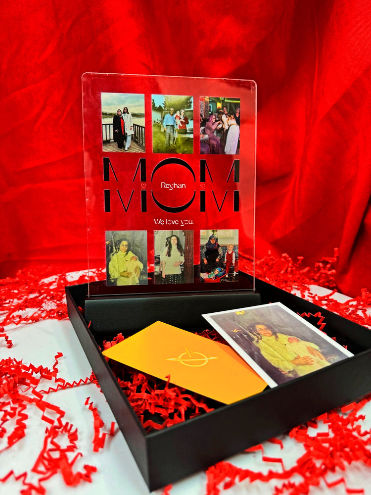 Annelere Özel Mom Yazılı Pleksi Konsept Kutu