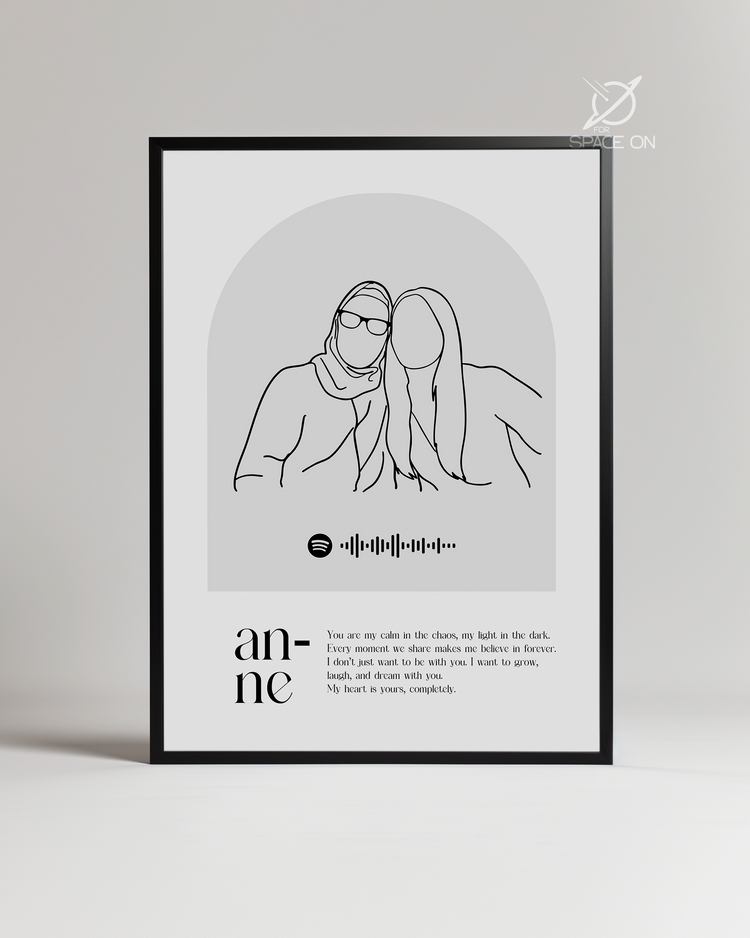 Annelere Özel Line Art Çizim Poster Tablosu