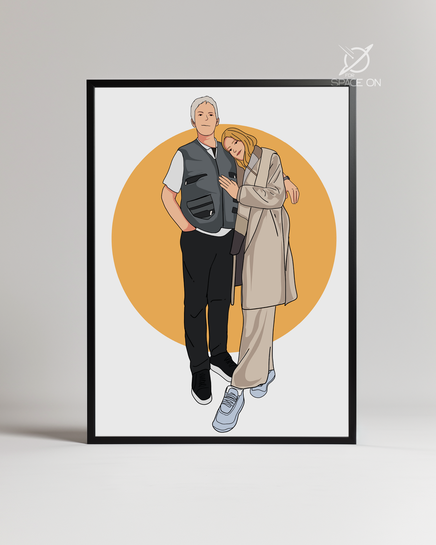 Babalara Özel Çizim Karikatür Poster Tablo