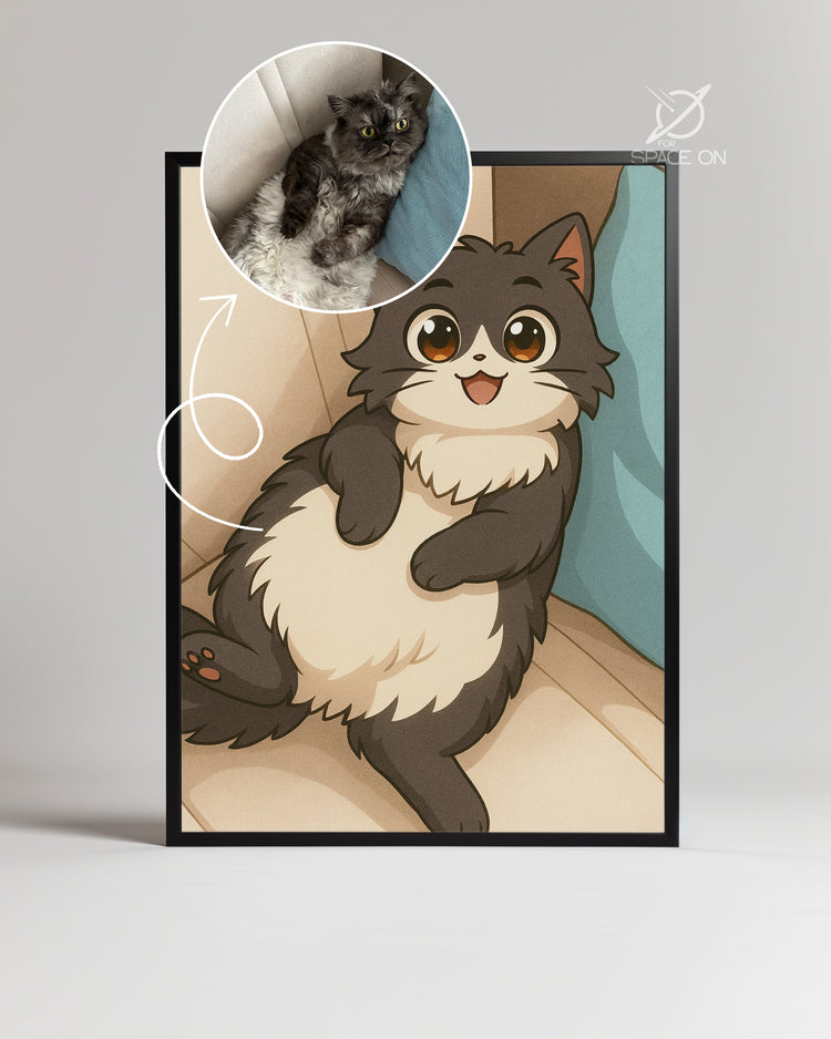 Anime Pati Portresi Poster Tablosu