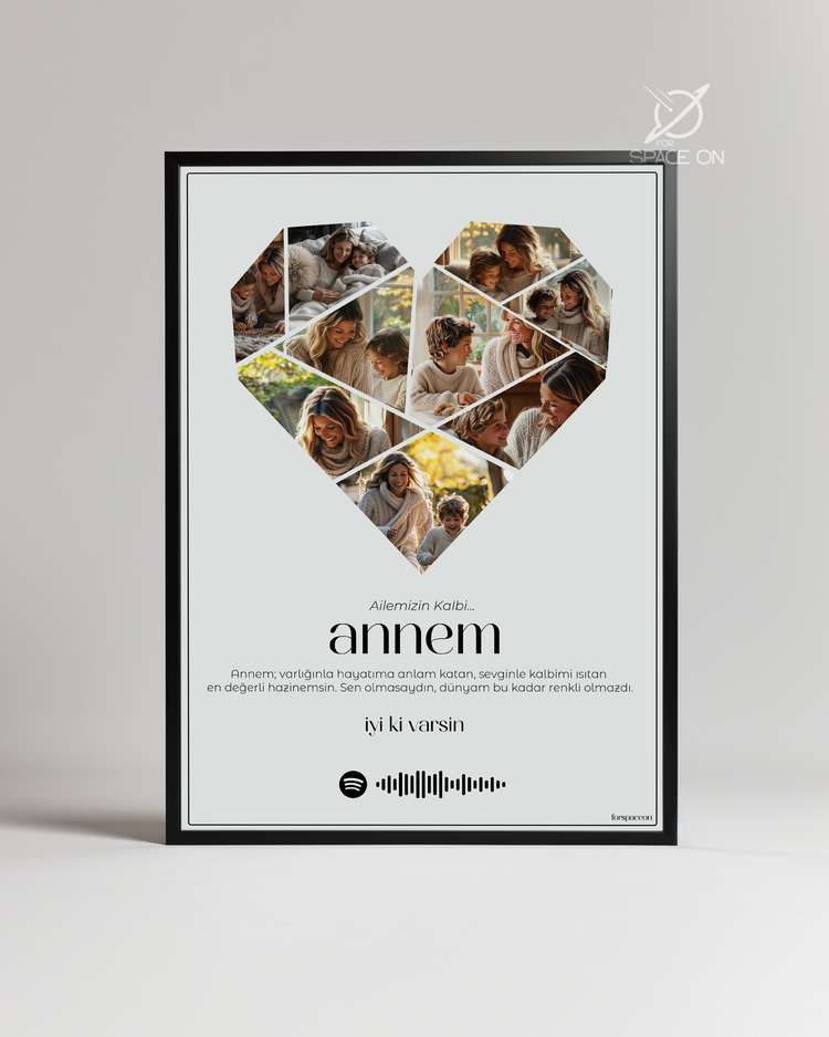 Annelere Özel 9 Fotoğraflı Kolaj Poster Tablo
