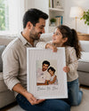 Babam ve Ben Minimalist Fotoğraflı Poster Tablosu