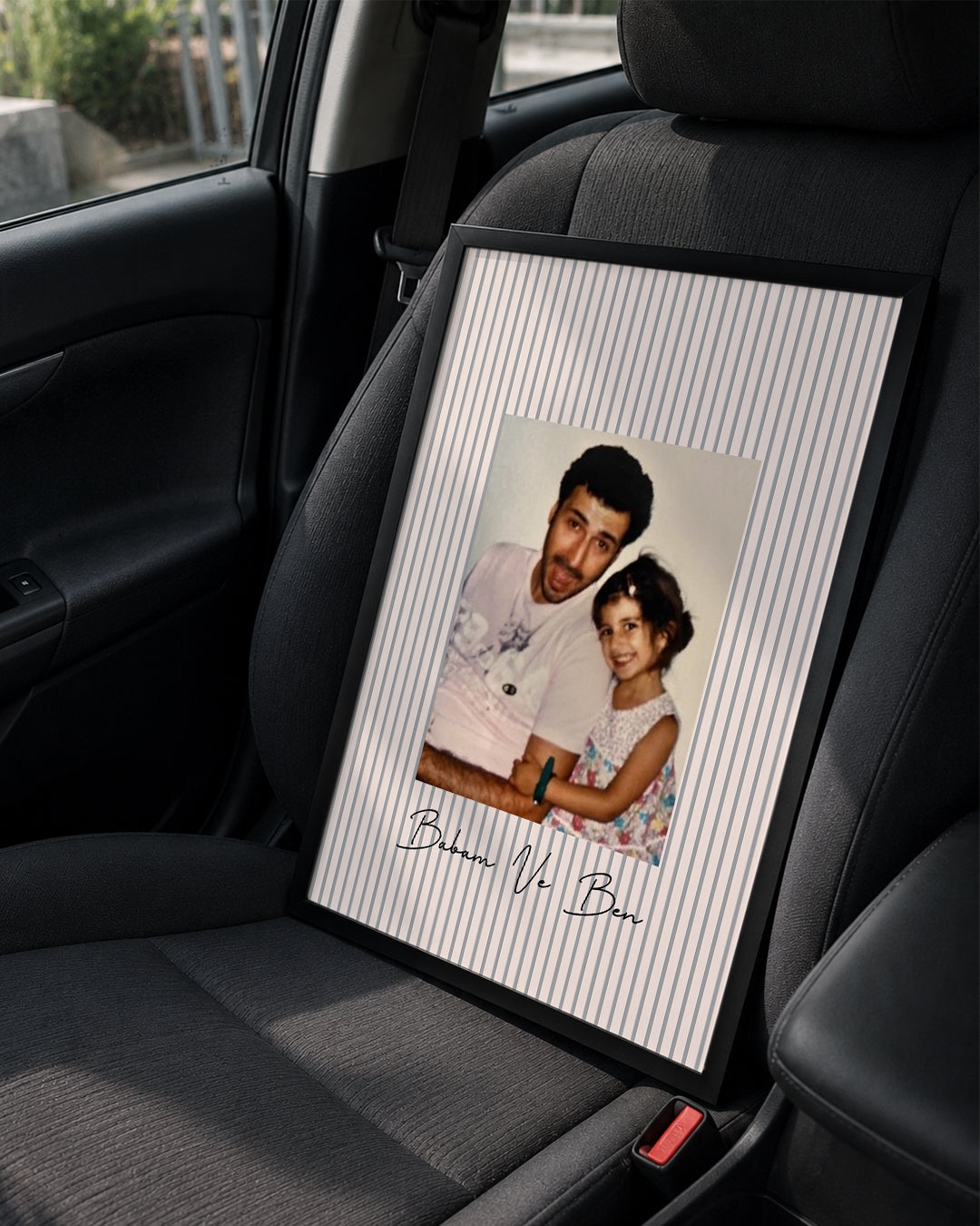 Babam ve Ben Minimalist Fotoğraflı Poster Tablosu