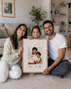 Babam ve Ben Minimalist Fotoğraflı Poster Tablosu
