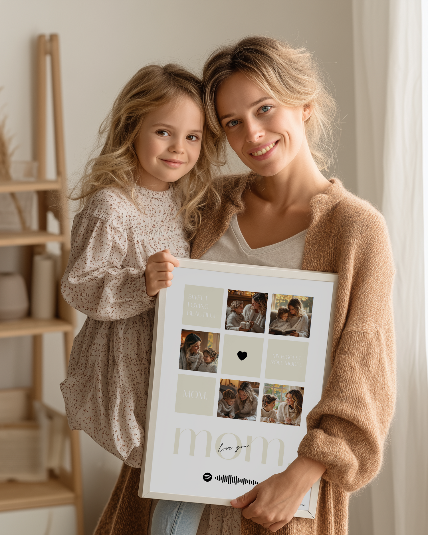 Annelere Özel 5 Fotoğraflı Kolaj Poster Tablo