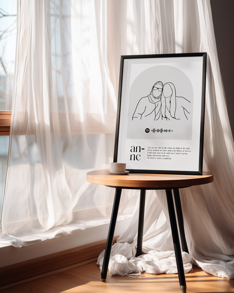 Annelere Özel Line Art Çizim Poster Tablosu