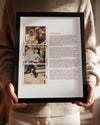 3 Fotoğraflı Anneye Mektup Poster Tablosu Poster Tablosu