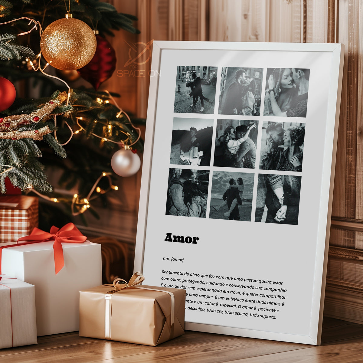 "Amor" Yazılı Fotoğraflı Poster Tablosu