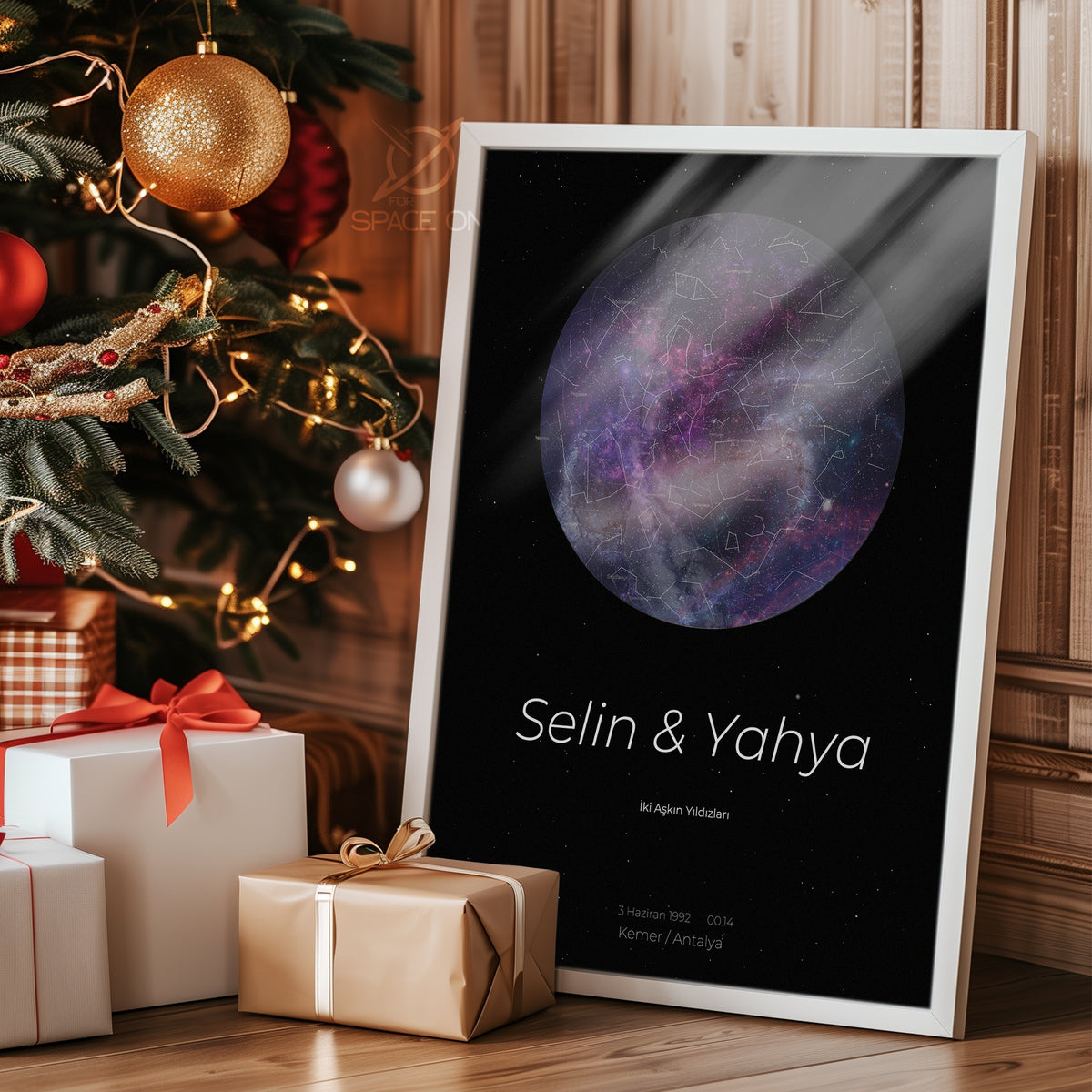 Gökyüzü Yıldız Haritalı Poster Tablosu (Galaksi)