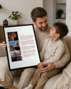 3 Fotoğraflı Babaya Mektup Poster Tablosu