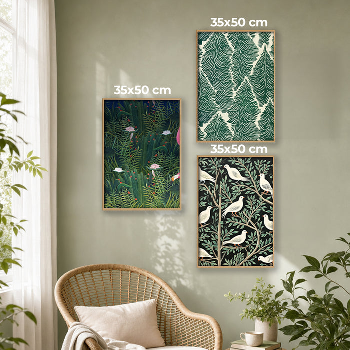 Botanik 3'lü Poster Tablo Seti ölçüleri