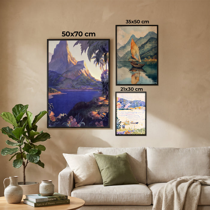 Doğa & Manzara 3'lü Poster Tablo Seti ölçüleri