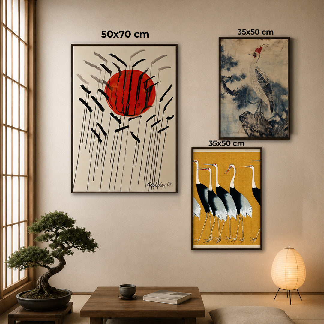 Japon Sanatı 3'lü Poster Tablo Seti ölçüleri
