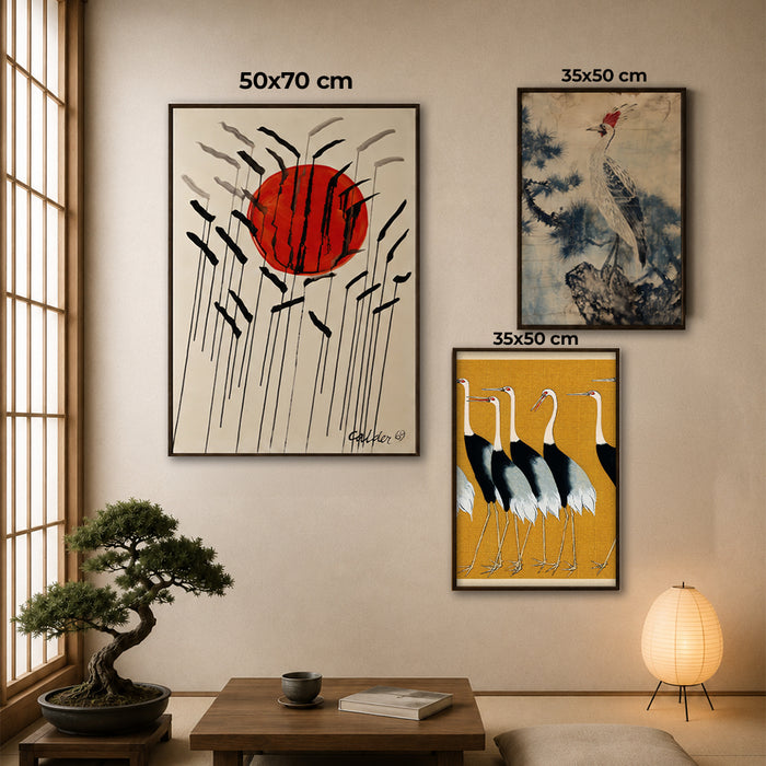 Japon Sanatı 3'lü Poster Tablo Seti ölçüleri
