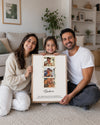3 Fotoğraflı Babam Anı Poster Tablosu