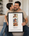 3 Fotoğraflı Babam Anı Poster Tablosu