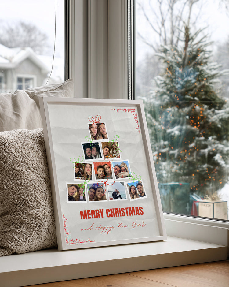 Yılbaşı Hediye Ağacı – Polaroid Fotoğraf Poster Tablosu