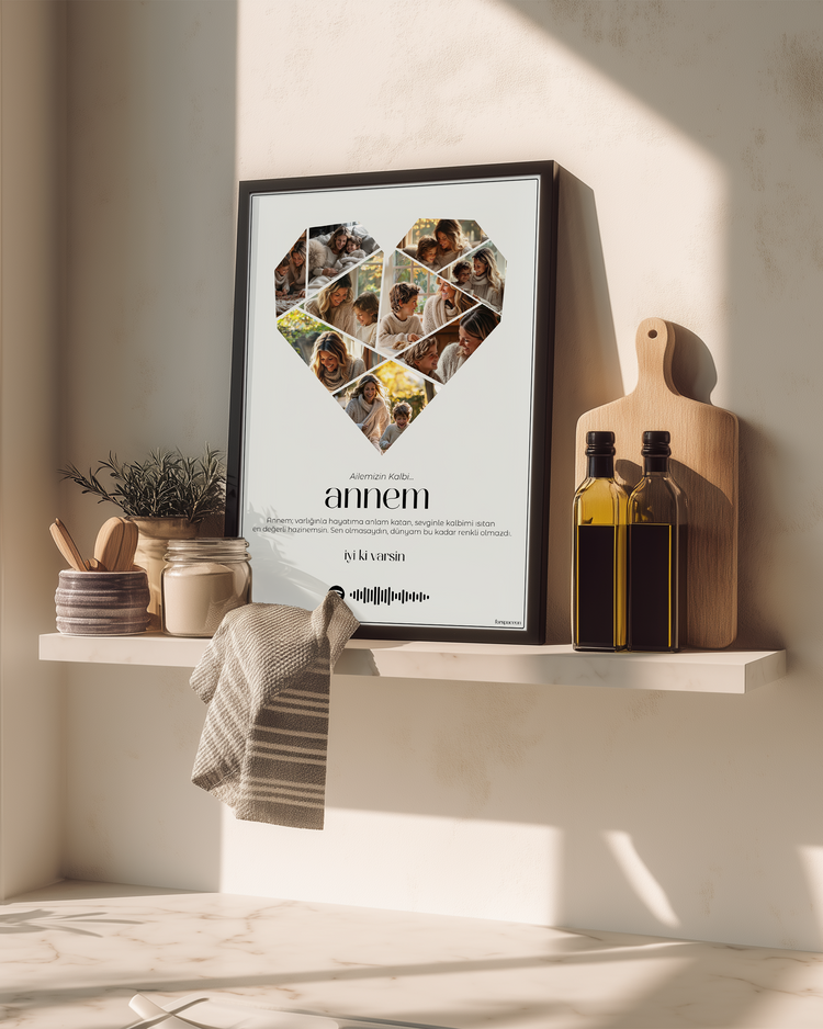 Annelere Özel 9 Fotoğraflı Kolaj Poster Tablo