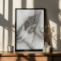 Karakalem Pati Portresi Poster Tablosu