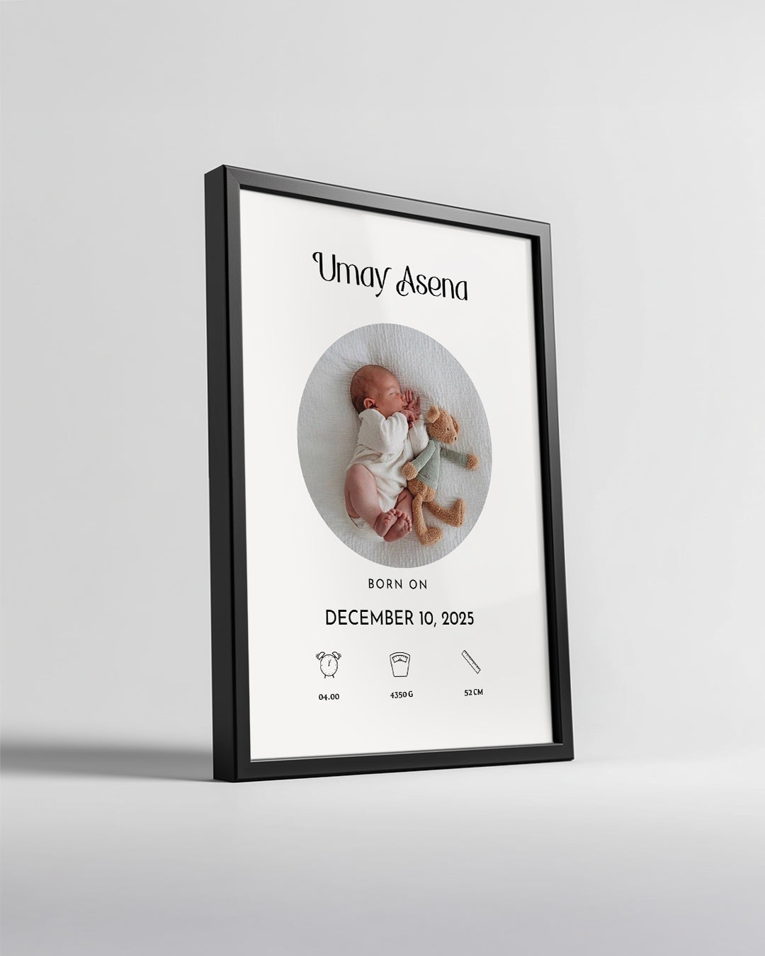 Dünyaya Hoş Geldin | Kişiye Özel Poster Tablo