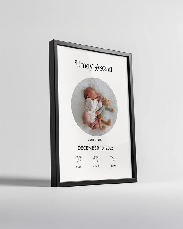 Dünyaya Hoş Geldin | Kişiye Özel Poster Tablo