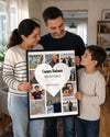 10 Fotoğraflı Canım Babam Kalp Kolaj Poster Tablosu