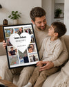 10 Fotoğraflı Canım Babam Kalp Kolaj Poster Tablosu