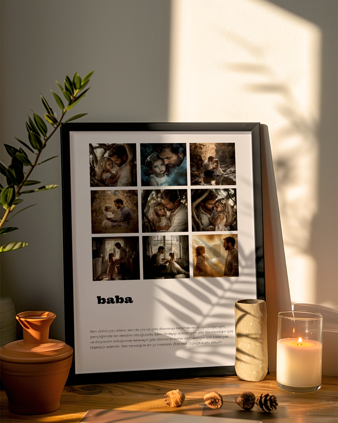 Baba Yazılı Poster Tablosu